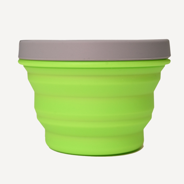 Миска складная GORAA Silicone Cup 0.5L (GreenGrass/Grey; 500мл)
